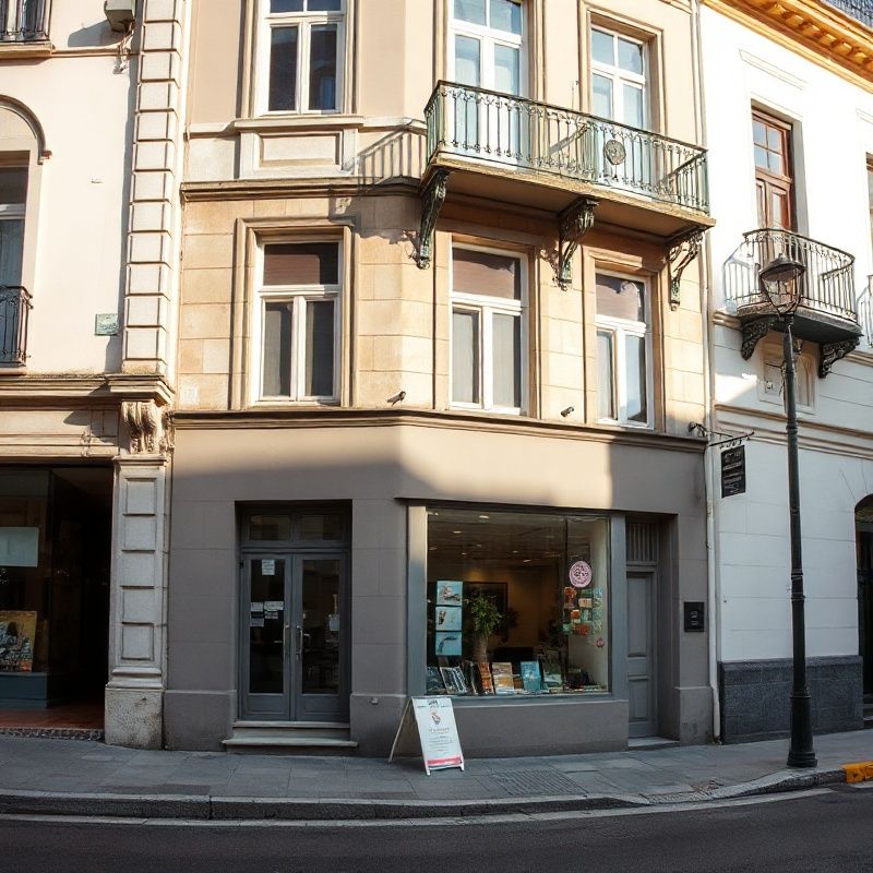 Pequeño comercio uruguayo en una calle tranquila de Montevideo